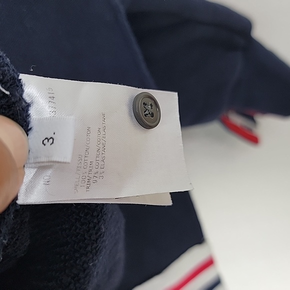 Thom Browne men's stripe hoodie cettire navy blue size 3 - Picture 14 of 15